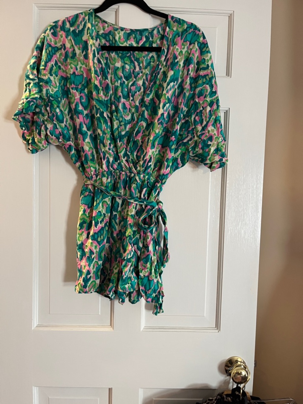 Green Multi-Color Printed Women’s Swim Coverup Tunic